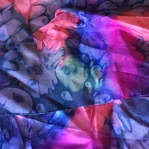 Gorgeous hand rolled silk scarf.